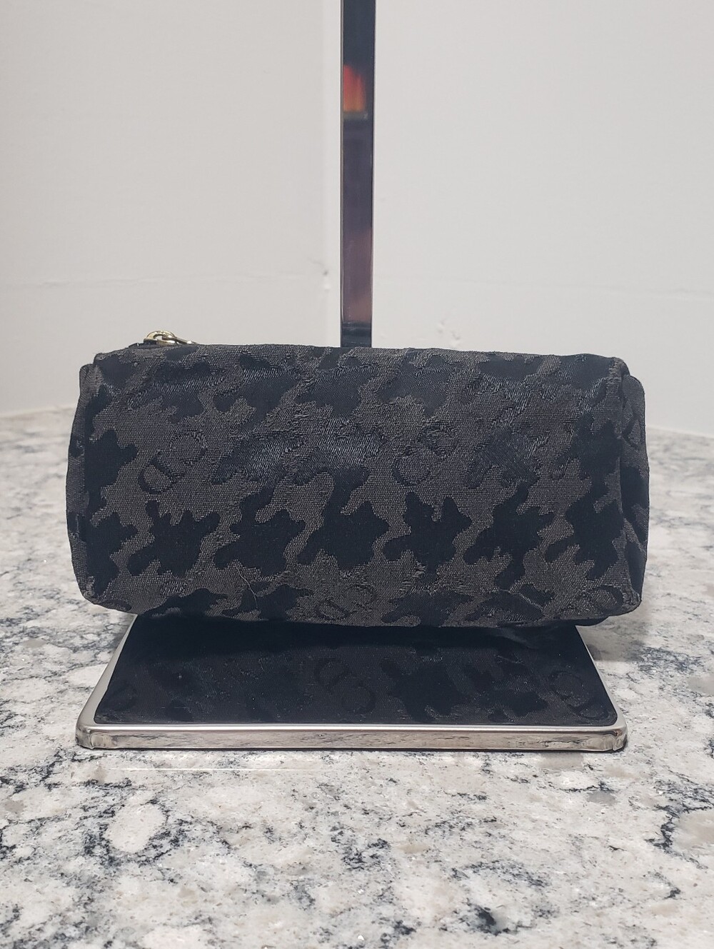 Christian Dior Vintage Houndstooth Small Cosmetic Pouch